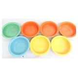 Vintage Fiesta lot of 7 - 5 1/2" fruit bowls,