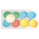Vintage Fiesta lot of 9 - 4 3/4" fruit bowls,