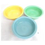 Vintage Fiesta lot of 3 - 8 1/2" nappy bowls