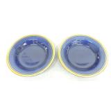 Vintage Fiesta pair of deep plates,
