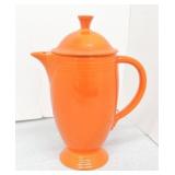 Vintage Fiesta coffee pot, red, minor nick to