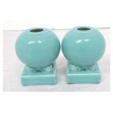 Fiesta Post 86 pair of round candle holders,