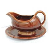 Fiesta Post 86 Amberstone sauce boat and stand