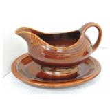 Fiesta Post 86 Amberstone sauce boat and stand