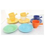 Vintage Fiesta demitasse cup & saucer group,