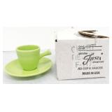 Fiesta Post 86 AD cup & saucer, chartreuse, NIB