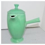 Vintage Fiesta demitasse coffee pot, green,