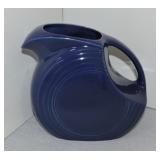 Vintage Fiesta disc water pitcher, cobalt