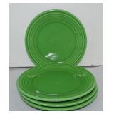 Vintage Fiesta set of 4 - 9" plates, medium green