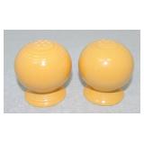 Vintage Fiesta pair of shakers, yellow