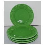 Vintage Fiesta set of 4 - 9" plates, medium green