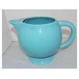 Vintage Fiesta ice lip pitcher, turquoise