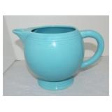 Vintage Fiesta ice lip pitcher, turquoise