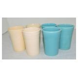 Vintage Fiesta juice tumbler group, 3 turquoise,