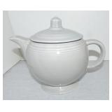 Vintage Fiesta medium teapot, gray, rim repair