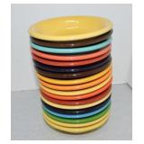 Fiesta Post 86 lot of 18 fruit bowls, 5', mixed