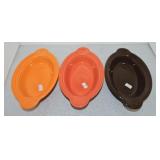 Fiesta Post 86 lot of 3 oval bakers