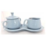 Fiesta Post 86 cream, sugar, & tray set,