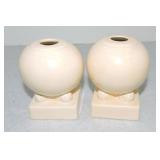 Vintage Fiesta pair of bulb candle holders,