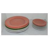 Vintage Fiesta plate group, 5 - 10', 5 - 6'