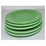Vintage Fiesta plate group, 5 - 6', medium green