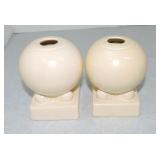 Vintage Fiesta pair of bulb candle holders,