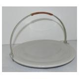 Vintage Fiesta 13' gray chop plate with metal