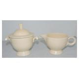Vintage Fiesta cream & sugar, ivory