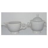 Vintage Fiesta cream & sugar, gray