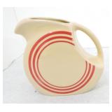 Fiesta Post 86 disk juice pitcher, red stripe