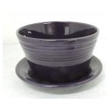 Fiesta Post 86 flower pot & saucer, plum