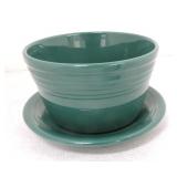 Fiesta Post 86 flower pot & saucer, evergreen
