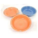 Fiesta Post 86 lot of 3 dog/cat bowls