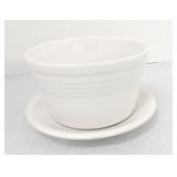 Fiesta Post 86 flower pot & saucer, white
