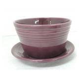 Fiesta Post 86 flower pot & saucer, heather