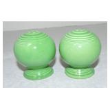 Vintage Fiesta salt & pepper, medium green, rim