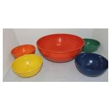 Vintage Fiesta metal go along 5 pc popcorn bowl