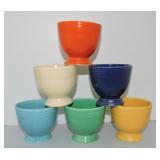 Vintage Fiesta egg cup group, all 6 original