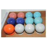 Vintage Fiesta salt & pepper group, 5 pair,