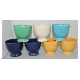 Vintage Fiesta egg cup group, 7 mixed