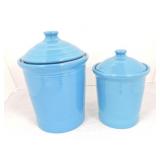 Fiesta Post 86 medium and small canisters, peacock