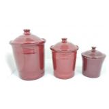 Fiesta Post 86 3 pc canister set, cinnabar,