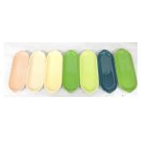 Fiesta Post 86 relish tray group, 7 mixed