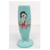 Fiesta Post 86 bud vase, turquoise, Betty Boop