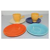 Vintage Fiesta demitasse cup & saucer group,