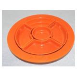 Vintage Fiesta relish tray, all red