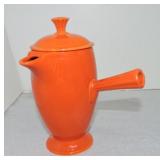 Vintage Fiesta demitasse coffee pot, red