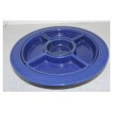 Vintage Fiesta relish tray, all cobalt