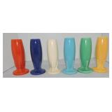 Vintage Fiesta bud vase group, all 6