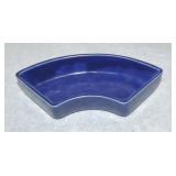 Vintage Fiesta relish tray side insert, cobalt